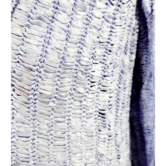 Chico's Light Purple Open Front Loose Knit Cardigan Sweater 1 Medium Lightweight - Picture 2 of 5